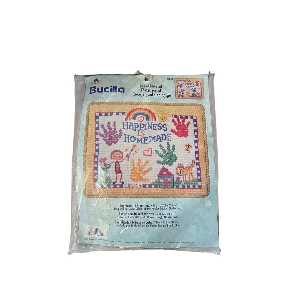 Bucilla 4831 Happiness is Homemade 11" x 14" Needlepoint Kit Linda Gillum Design